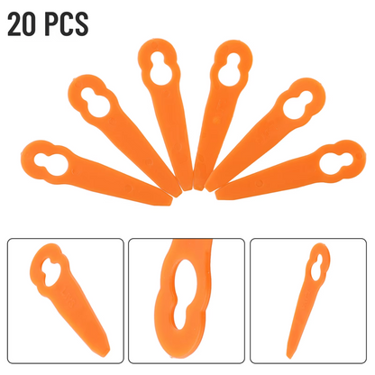 20x Replacement Plastic Grass Trimmer Blades for Compatible FSA 45 PolyCut 2-2