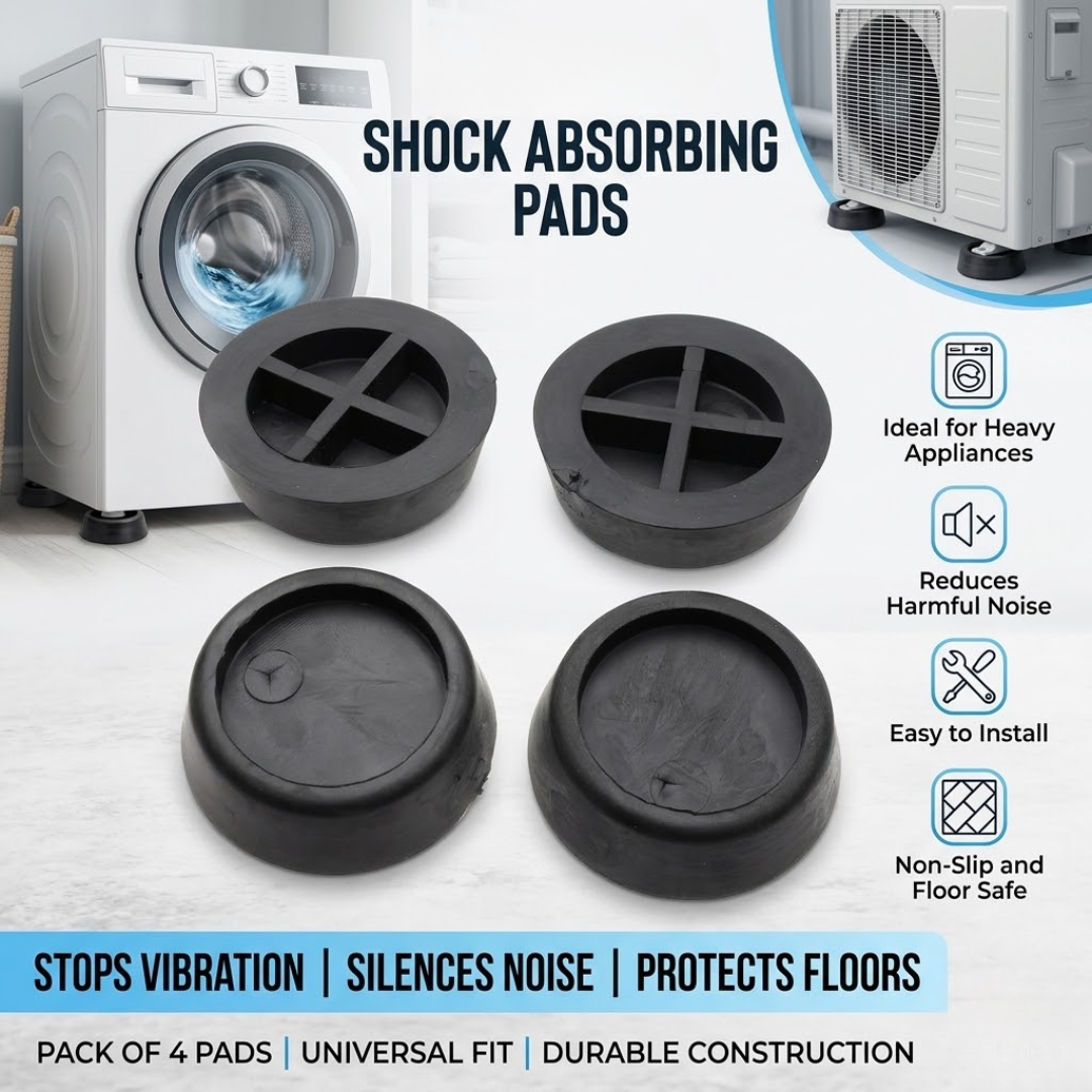 Anti Vibration Rubber Pads for Washing Machine & Tumble Dryer 4 Pack
