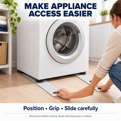 Appliance Moving Skis 2 Pack 100cm – Washing Machine Tumble Dryer Fridge Freezer Heavy Duty Sliders