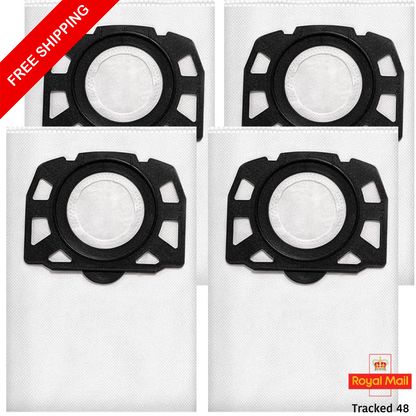 4 Pack Vacuum Bags Compatible with Karcher – Fits WD 2 Plus, WD 3, KWD 1-3, MV 3, SE 4001, SE 4002