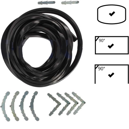 Universal Oven Door Seal Rubber Strip 2.92m Replacement for Neff Beko Bosch Indesit