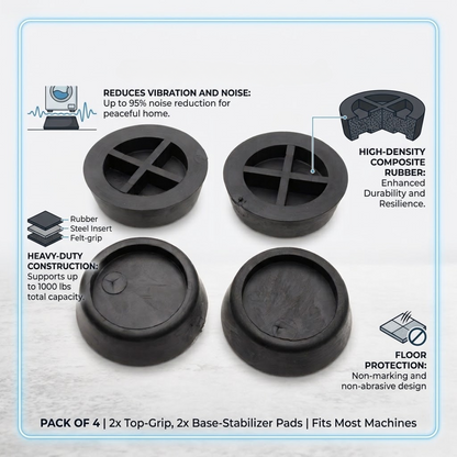 4 Pack Washing Machine Anti Vibration Pads Rubber Shock Absorber Feet