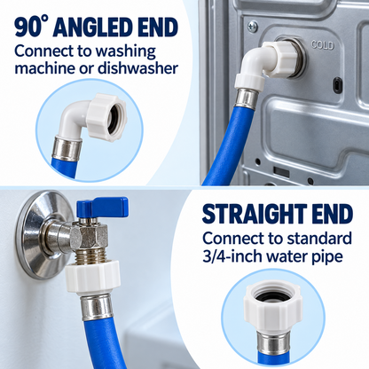 3.5M Blue Washing Machine Dishwasher Water Inlet Fill Hose Extra Long 3/4"