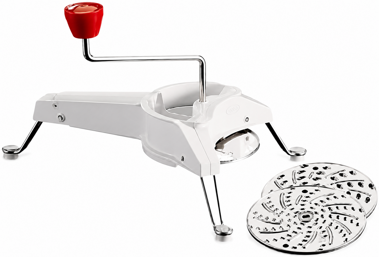 Rotary Vegetable Slicer & Grater 3-in-1 Manual Hand Crank with 3 Cutting Discs