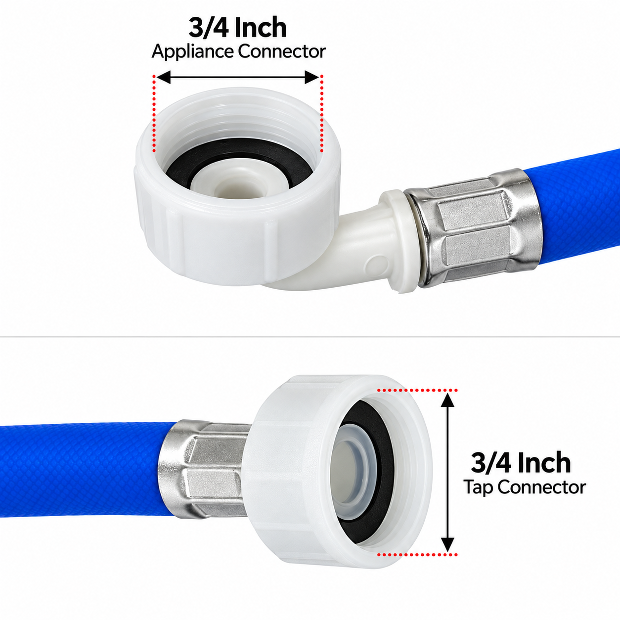 Washing Machine Water Fill & Drain Outlet Hose Extension Kit 2.5 Metre