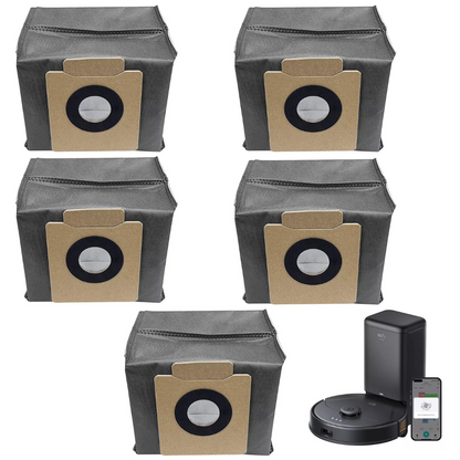 5x Replacement Dust Bags for Eufy X10 Pro Omni X8 Pro Self Empty