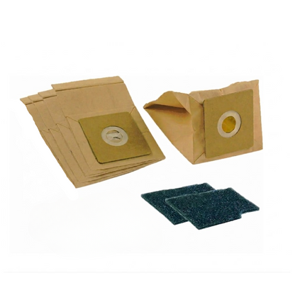 Replacement Dust Bags and Motor Filters Kit 5 Pack for Tesco VC206 VC207 Vacuum Cleaner