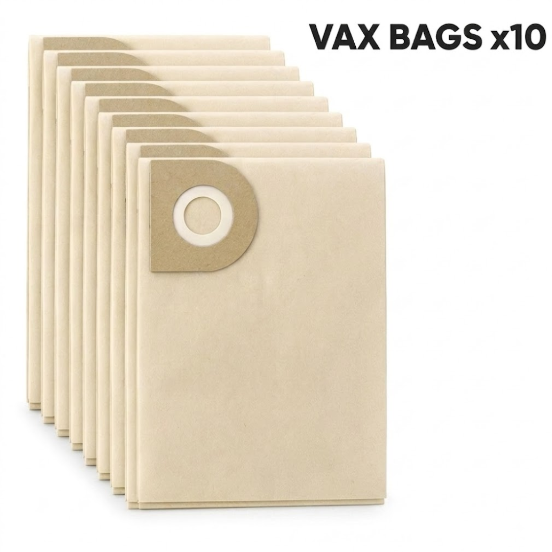 10 Pack Vacuum Dust Bags Compatible with Vax Cylinder & Multifunction Vacuum 6131 121 5000