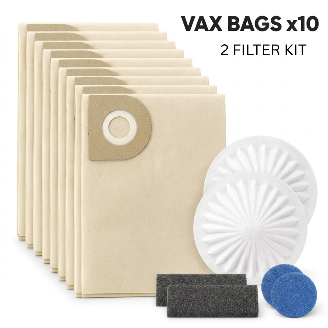 10x Replacement Dust Bags & Filters Compatible with Vax 3-in-1 6131 6130 121 2000