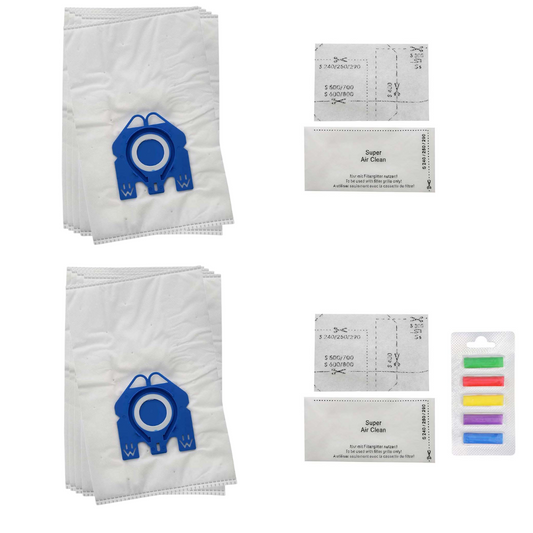 Miele GN Type Vacuum Bags Filters Air Fresheners 8 Pack for Classic C1 C3 Compatible