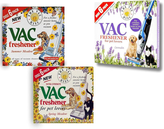 Scented Vacuum Freshener Discs Lavender Summer Meadow Fragrance 3 Pack 18