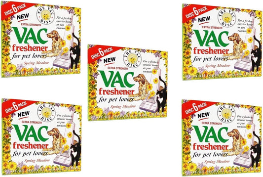 5 Pack Vac30 Fresheners Spring Meadow Extra Strength Scent for All Vacuums