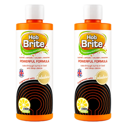 2 Pack Hob Cleaning Cream 250ml Lemon Sherbet for Ceramic & Glass Hobs