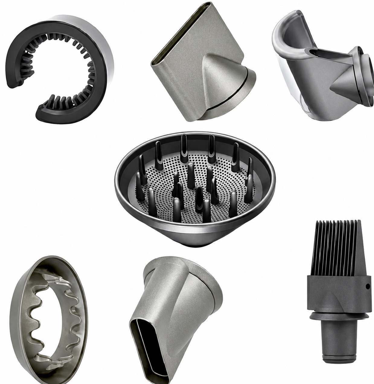 7 Piece Hair Styling Accessory Kit for Compatible HD01 HD02 HD03 HD04 HD07 Hair Dryers