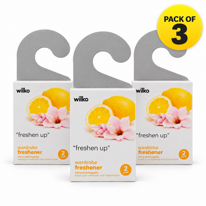 Title: Hanging Wardrobe Freshener Citrus Blossom Scent 3 Pack + 3 Free Refills