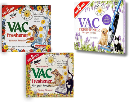 Vacuum Cleaner Air Freshener Discs Lavender Spring Meadow Scent 18 Pack