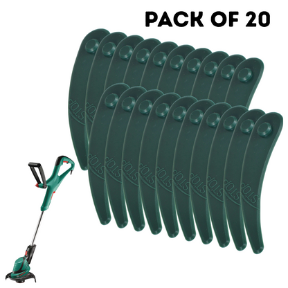 Plastic Grass Trimmer Blades 20 Pack Compatible with Bosch ART 23-18 LI ART 26-18 LI