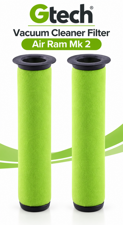 Washable Replacement Filters for Gtech AirRam K9 MK2 Vacuum 2 Pack