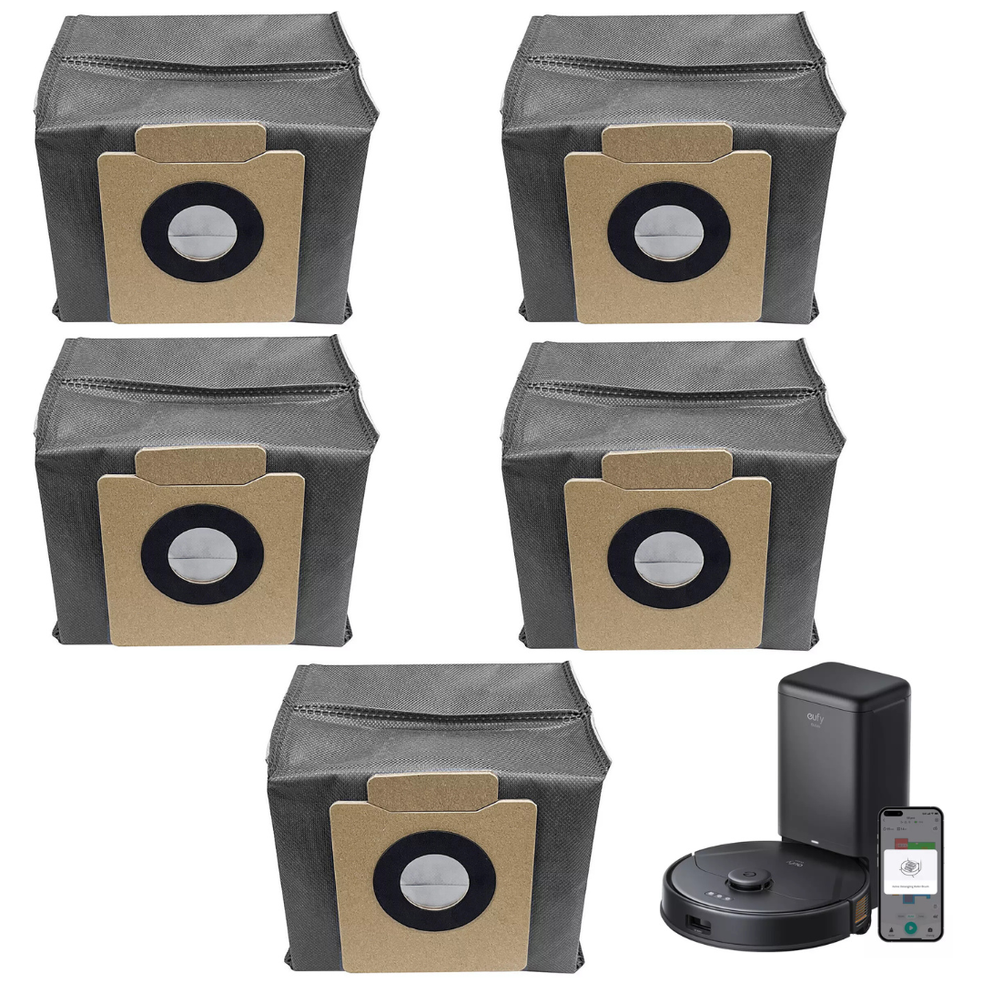 5x Replacement Dust Bags for Eufy X10 Pro Omni X8 Pro Self Empty
