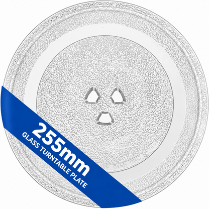 255mm Microwave Glass Turntable Plate Compatible with Panasonic Replacement Dish
