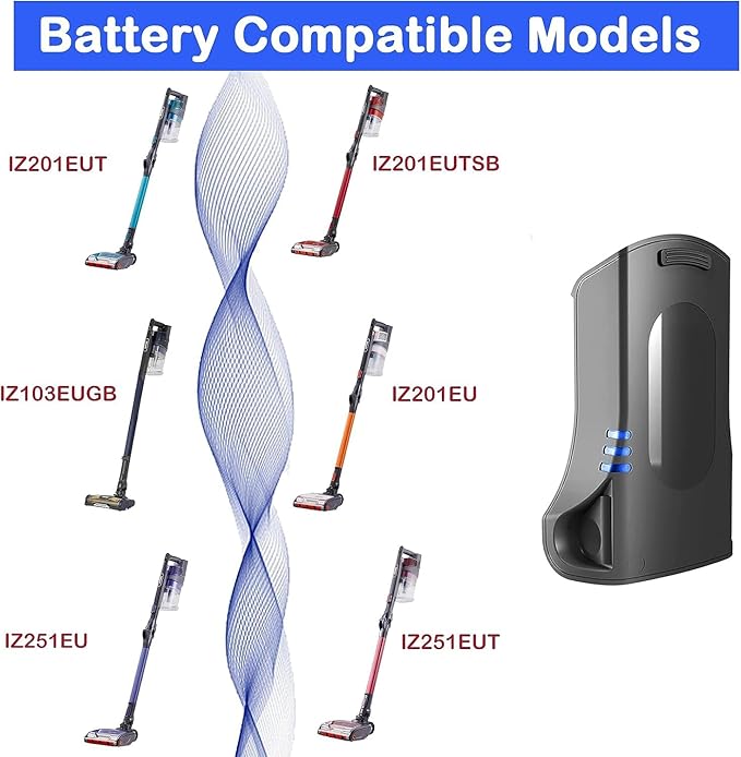 FIND A SPARE Replacement Battery Compatible with Shark Wireless Vacuum Models XSBT700EU, XSBT700, XSBT750, IZ201, IZ251, IZ462H, IZ463H, IZ482H, IZ483H – 25.2V 3.5Ah 3000mAh Li-Ion