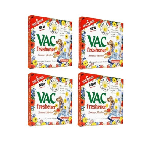 24 Pack Vac Fresheners Summer Meadow Extra Strenght For Pet Lovers 4 Boxes With 6 Disc Each