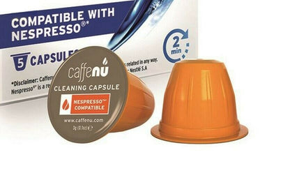 Pack of 5 Caffe Nu Nespresso Coffee Machine Cleaning Capsules 32g