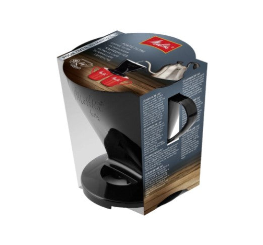 Melitta Pour Over Size 1x4, 6761018, Filter Holder Used with 1 Jug or 2 Cups, Plastic, Black