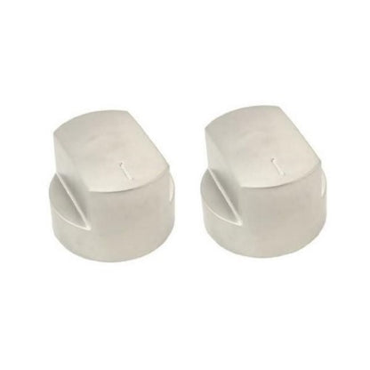 Genuine Stoves Main Oven Gas Temperature Control Knobs, Silver (Pack of 2)