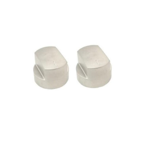 Genuine Stoves Main Oven Gas Temperature Control Knobs, Silver (Pack of 2)