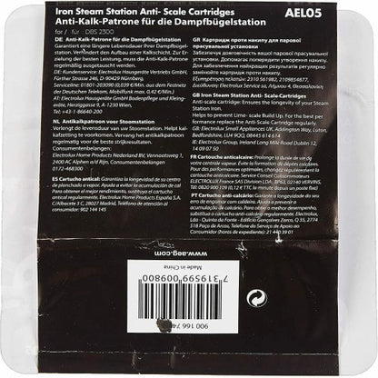 AEG 900166749 Anti-Scale Filter Cartridge for AEL05 DBS2300 Iron Steam Station