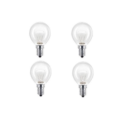 4 x Philips Oven 40w Lamp SES E14 Small Screw Cap 300 C° AEG Hotpoint