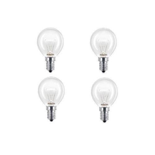 4 x Philips Oven 40w Lamp SES E14 Small Screw Cap 300 C° AEG Hotpoint