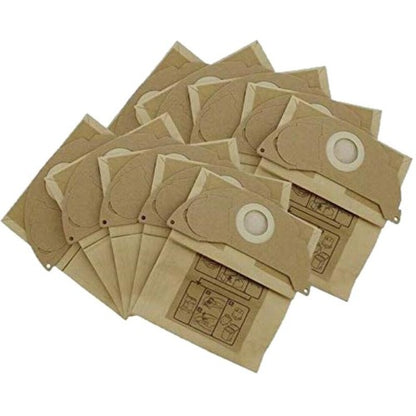 Paper Dust Vacuum Bags for Karcher MV2 IPX4 Vacuum Cleaners Pack of 10