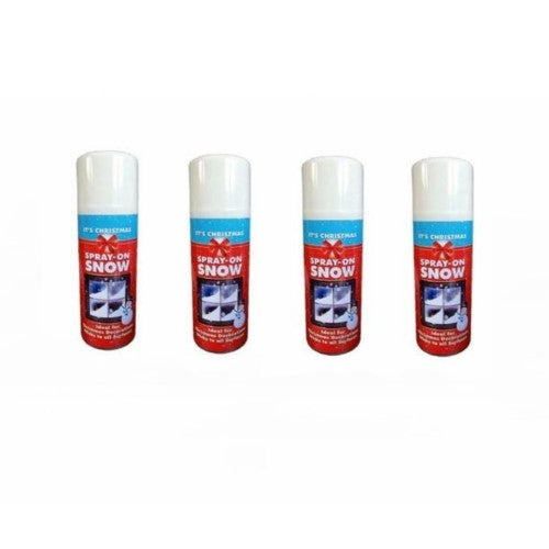 Christmas Snow Spray 200ml For Christmas Trees Windows Gifts Pack of 4