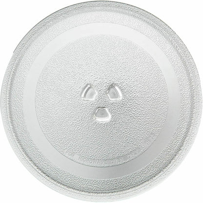 Universal Microwave Turntable Glass Plate with 3 Fixtures, 245 mm