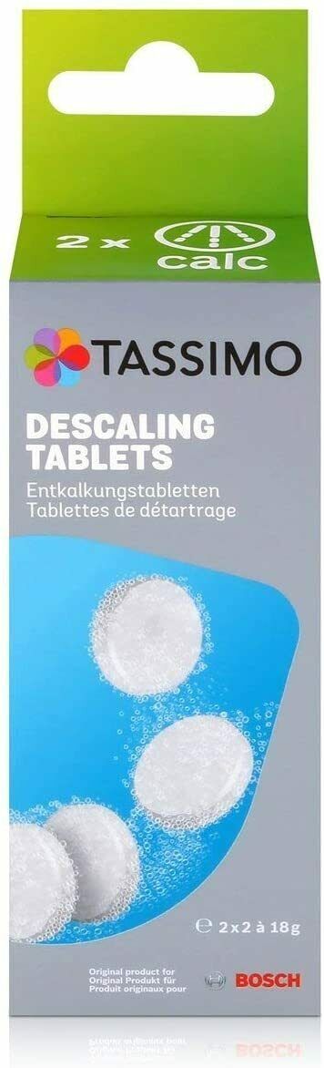 Tassimo TCZ6004 4 Tablets for 2 Descaling Processes, Plastic, White