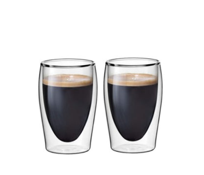 Double Walled Insulated Thermo 200ML Glass Set Ideal for Coffee Cappuccino/Tea/Milk/Hot Chocolate