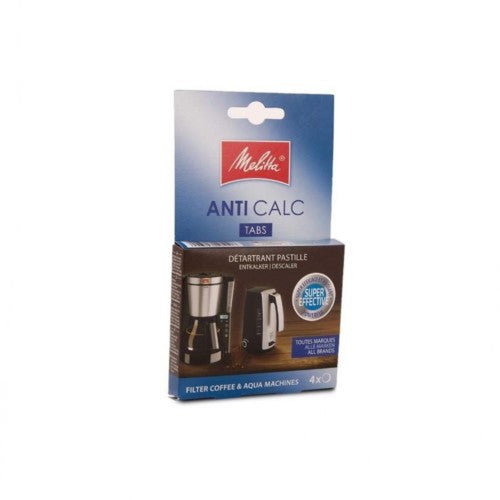 Melitta Anti Calc Decalcifier Tablets, For Filter Coffee Machines and Kettles, 4 x 12 g