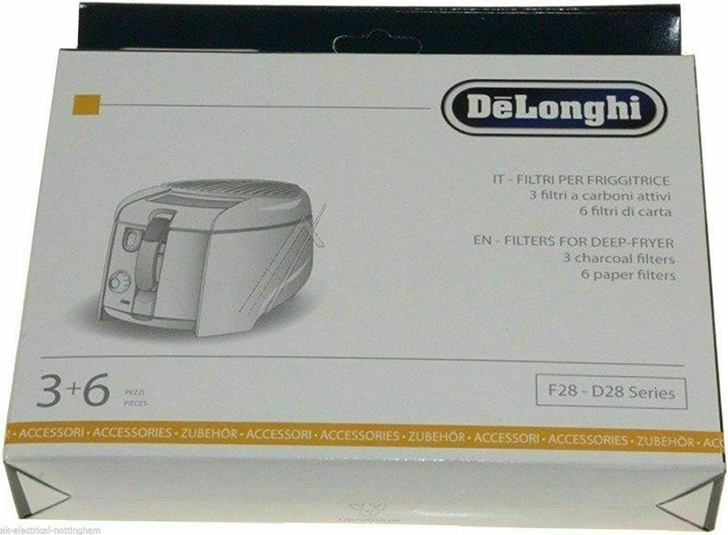 Genuine Delonghi Filter for Deep Fat Fryer. F28-D28 Series 5512510041