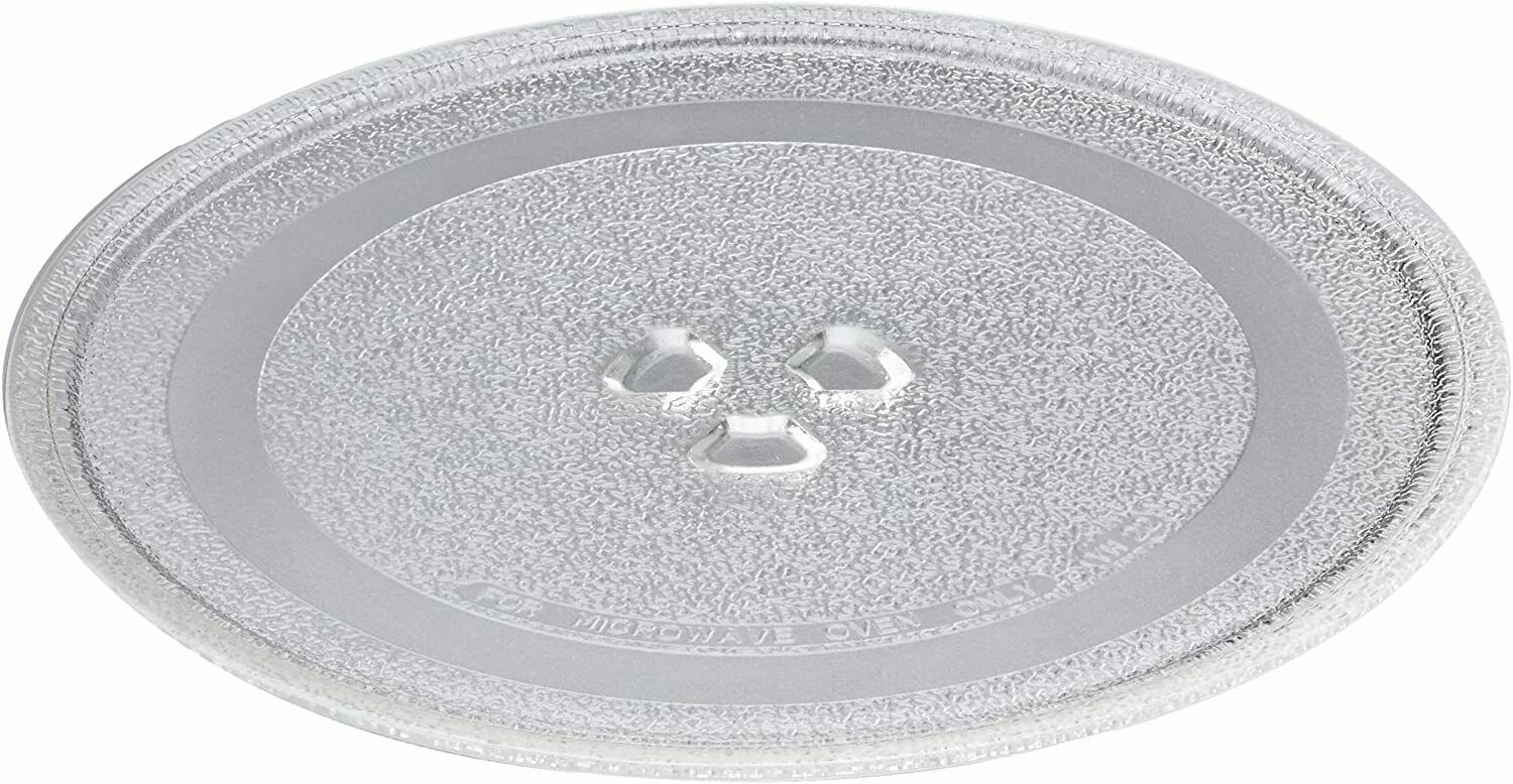 Universal Microwave Turntable Glass Plate with 3 Fixtures, 245 mm