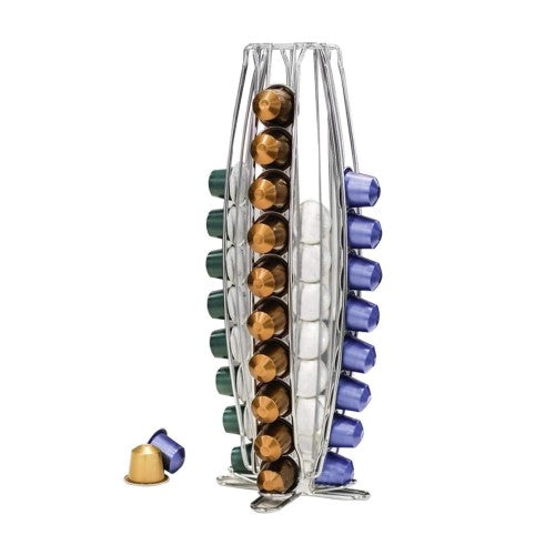 Revolving Coffee Pod Holder Stand for 40 Nespresso Classic Pods Tower Rack