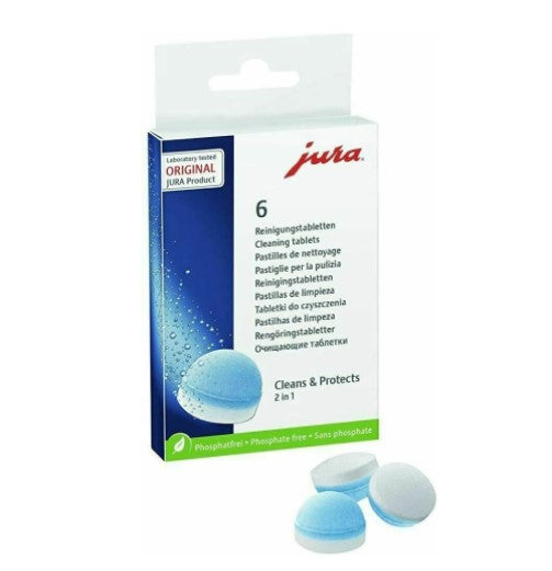 Jura Cleaning tablets - Pack of 6 Coffee Machine Espresso Maker Cleaning Tablets