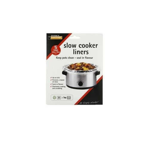 30 x 55cm Slow Cooker Liners PK 5 Hold Up To 6.5 Litre Safety Tested