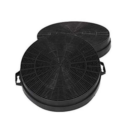 Black Universal Circular Activated Carbon Filter & Attachments 210mm For Ariston Indesit Hotpoint Zanussi Cooker Hoods