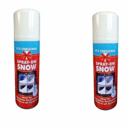 Christmas Snow Spray 200ml For Christmas Trees Windows Gifts Pack of 4