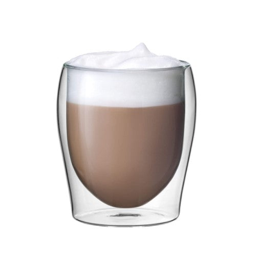 Double Walled 300ML Cappucino Glasses Insulated Thermo Glass Set for Coffee Cappuccino Latte