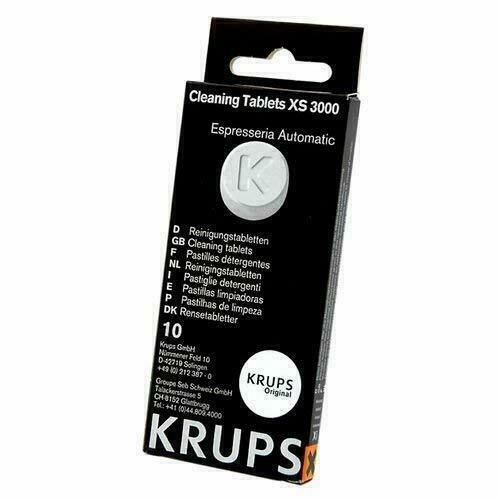 Pack of 10 Krups 8000032496 XS 3000 XS3000 Cleaning Tablets, Plastic