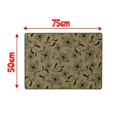 Indoor Range Beige Elegance Door Mat Machine Washable 50cm x 75cm